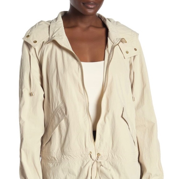 Donna Karan Drawstring Jacket in Stone - Picture 5 of 16